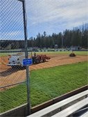 Durable infield dirt is being installed on youth ballfields.