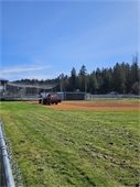 Durable infield dirt is installed at Lincoln Park in partnership with North Olympic Baseball and Softball.