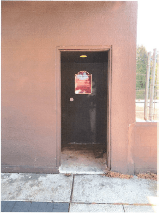 No Trespassing Sign in alcove