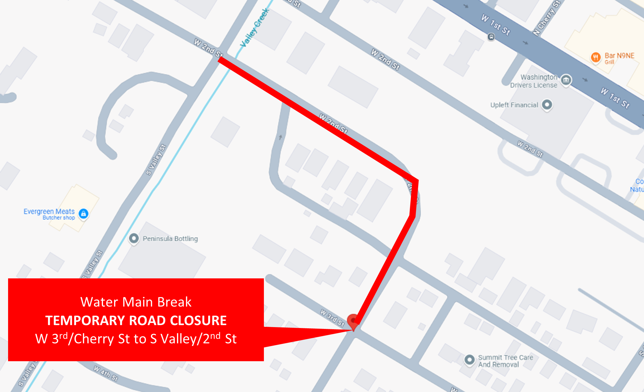 Cherry Street Closure 2-12-2025